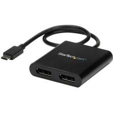 Startech .com 2-Port Multi Monitor Adapter - USB-C to DisplayPort 1.2 Video Splitter - USB-C to Dual DP MST Hub - TB3 Compatible - Windows - external video adapter