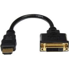 Startech .com HDMI Male to DVI Female Adapter - 8in - 1080p DVI-D Gender Changer Cable (HDDVIMF8IN) - video adapter - HDMI | DVI - 20.32 cm