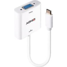 Lindy - video adapter - 24 pin USB-C to HD-15 (VGA) - 11 cm