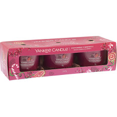 Yankee Candle Peppermint Pinwheels votive candle in glass 3 x 37 g