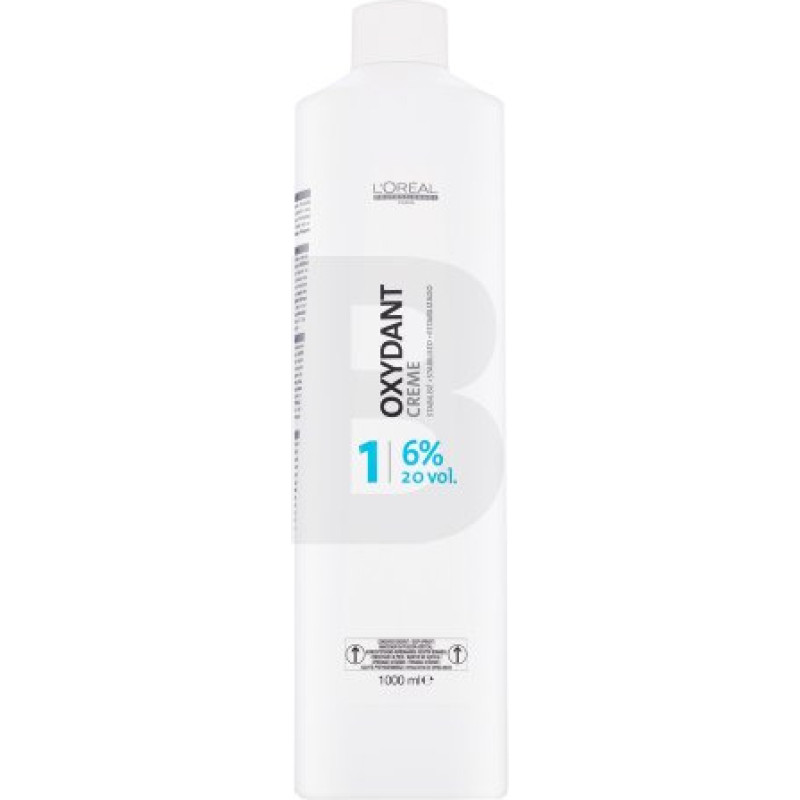 L´oréal Professionnel Oxydant Creme No. 1 - 6% 20 tilp. attīstošā emulsija visiem matu tipiem 1000 ml