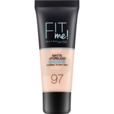 Maybelline Fit Me! Foundation Matte + Poreless matējošs šķidrais make-up 097 Natural Porcelain 30 ml