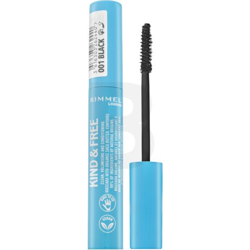 Rimmel London Kind & Free skropstu tuša 001 Melna skropstu tuša skropstu pieaudzēšanai 7 ml