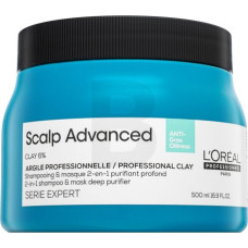 L´oréal Professionnel Scalp Advanced Anti-Oiliness Professional Clay 2-in-1 Shampoo & Mask Deep Purifier Šampūns un maska taukainiem matiem 500 ml