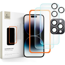 TECH-PROTECT RŪDĪTĀ STIKLA SUPREME KOMPLEKTS 3 GAB. IPHONE 16 PRO MAX CAURSPĪDĪGS