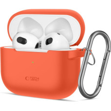 TECH-PROTECT SILIKONA ĀĶIS APPLE AIRPODS 3 NEONA ORANŽĀ KRĀSĀ