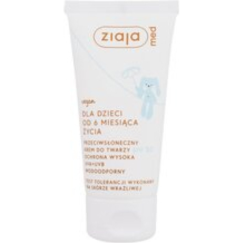 Ziaja Med Kids Sunscreen Face Cream SPF50 - Voděodolný opalovací krém na obličej pro děti