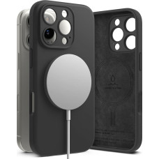 RINGKE SILIKONA MAGNĒTISKAIS MAGSAFE IPHONE 16 PRO MELNS