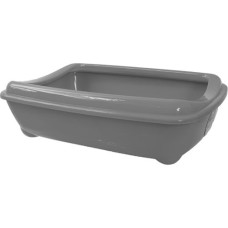 Placek Kaķu tualete : Magic Cat Litter Tray with rim Economy 42*31*13cm, grey