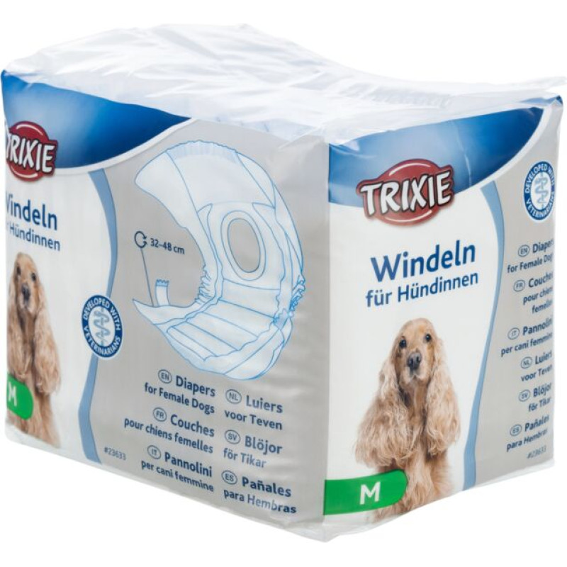 Trixie Autiņbiksītes suņiem - Trixie Diapers for dogs, M, 32-48cm, 12 gab