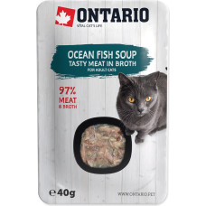 Ontario Konservi kaķiem – Ontario Soup Adult Ocean Fish with Vegetables, 40g
