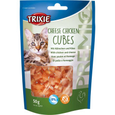 Trixie Gardumi kaķiem : Trixie Premio Cheese Chicken Cubes, 50 g