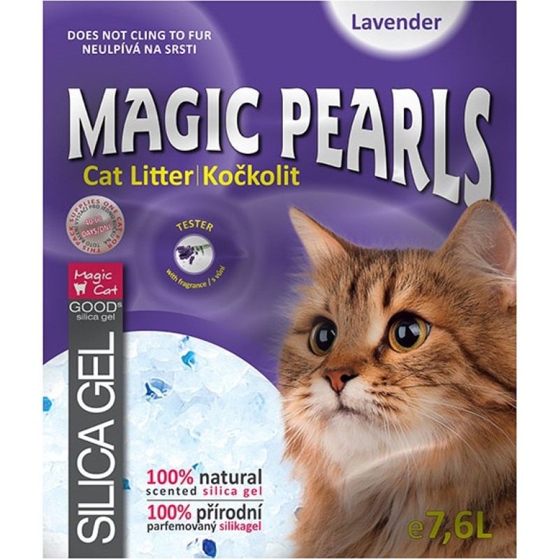 Placek Silikona smiltis kaķu tualetei : MAGIC PEARLS Lavender, 7.6 L