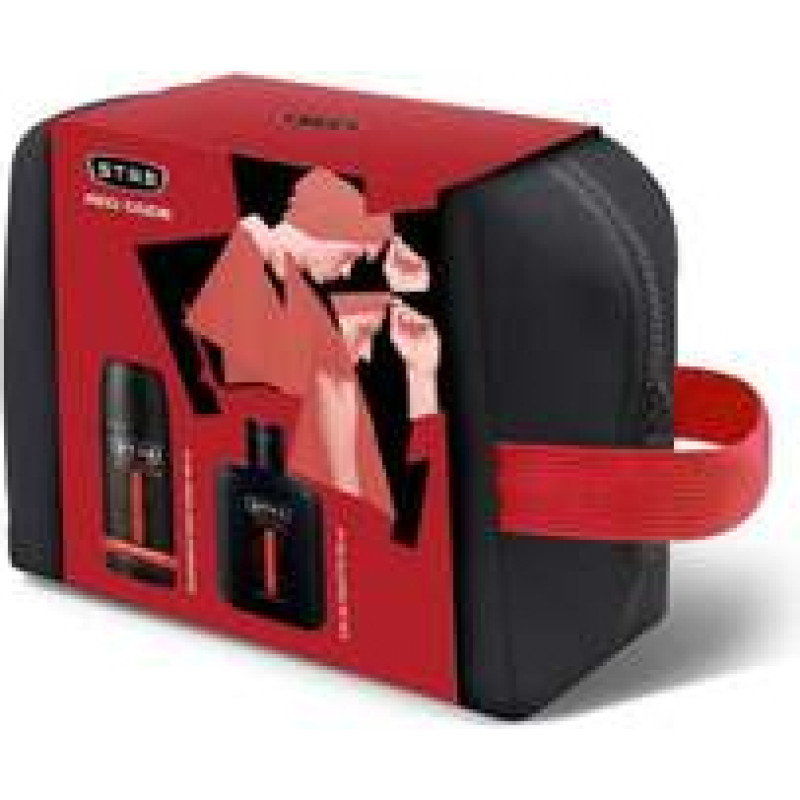 Str8 Red Code Gift set EDT 100 ml, deospray 150 ml and cosmetic bag