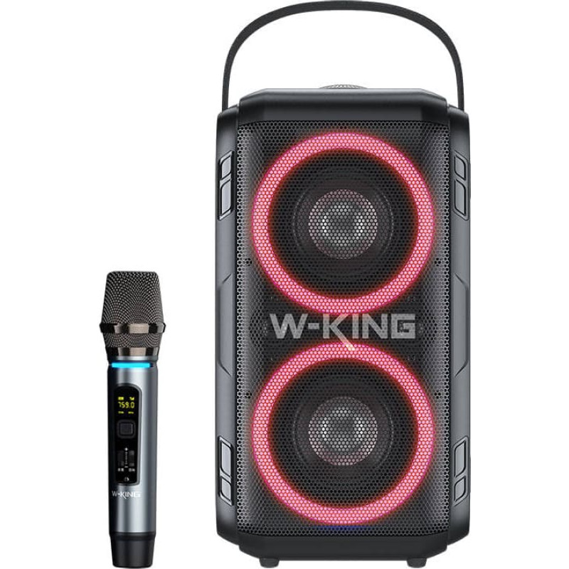 W-King Wireless Bluetooth Speaker W-KING T9 60W (black) + microphone