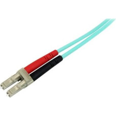 Startech .com Aqua OM4 Duplex Multimode Fiber - 2m | 6 ft - 100 Gb - 50|125 - OM4 Fiber - LC to LC Fiber Patch Cable (450FBLCLC2) - network cable - 2 m - aqua