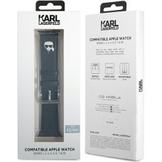 KLAWLOKHK Karl Lagerfeld Karl Head PU Watch Strap for Apple Watch 42|44mm Black