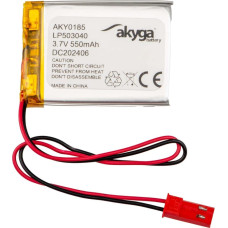 Lithium Polymer Battery Akyga AKY0185 LP503040 Li-Po 3.7V | 550mAh PCM JST 2.54 2Pin Connector 150mm