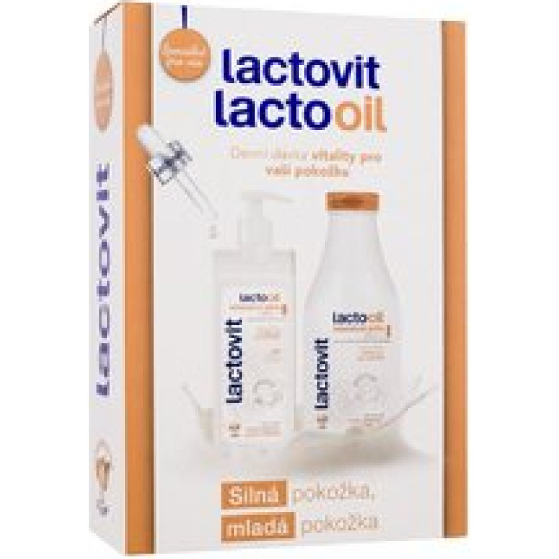 Lactovit LactoOil Intensive Care Kit - Dárková sada tělové mléko LactoOil Intensive Care Body Milk 400 ml a sprchový gel LactoOil Intensive Care Shower Gel 500
