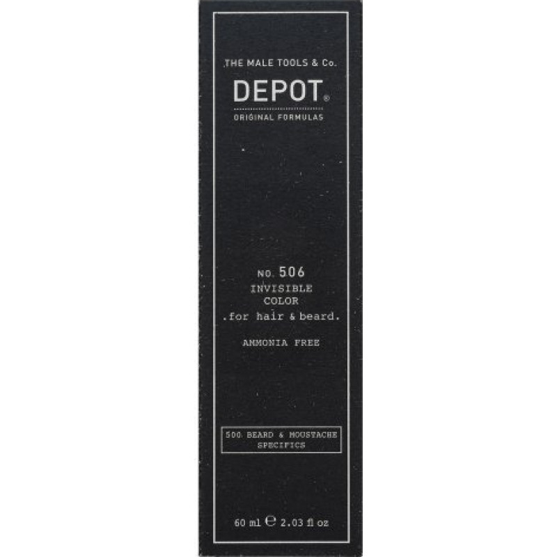 Depot Nr. 506 Invisible Color puspermanentā matu un bārdas krāsa Natural Graphite 60 ml