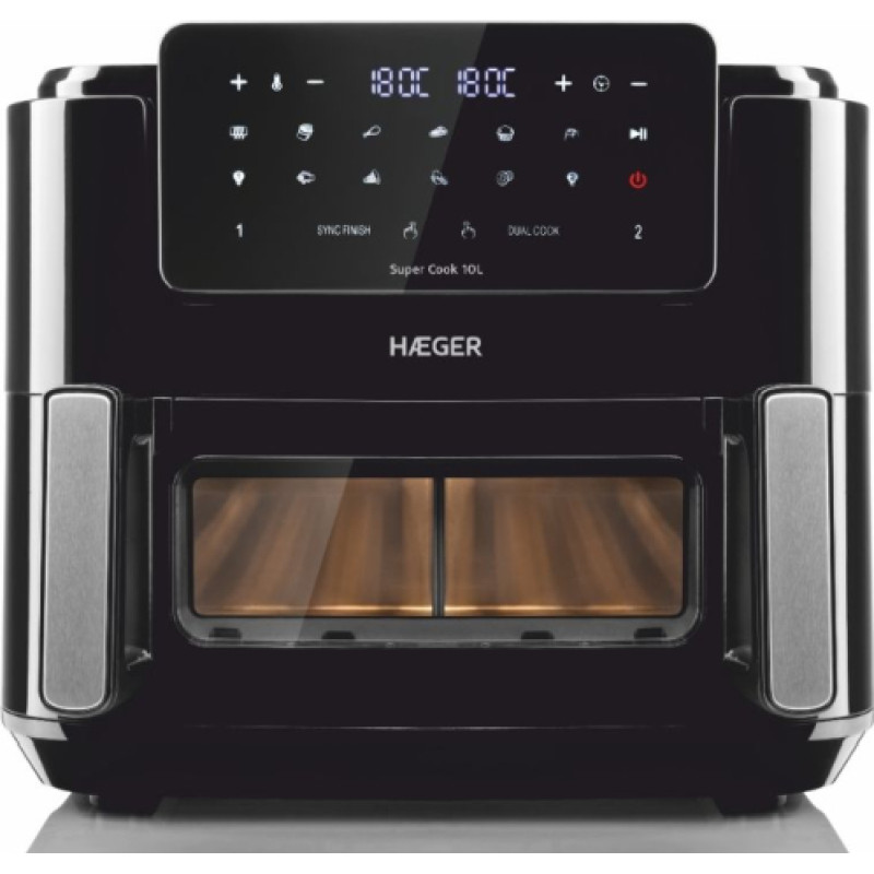 Haeger AF-D10.010A Super Cook Karstā gaisa cep&scaron;anas ierīce 10L ( 2 x 5L ) 2600W