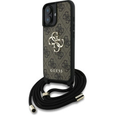 Etui Guess 4G Big Logo Cord Stap          Crossbody do iPhone 16 Plus brązowy