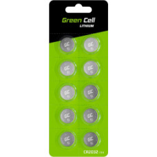 Baterijas Green Cell Blister 10x Lithium CR2032