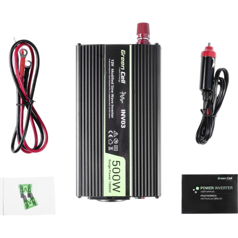 Green Cell  Registered  Voltage Car Inverter 12V to 230V  500W|1000W