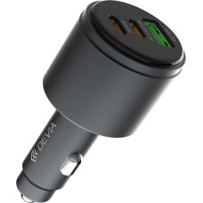 Devia car charger Extreme Metal PD QC 116W 1x USB 2x USB-C black