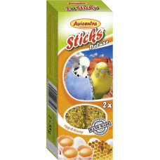Placek Papildbarība putniem – Avicentra Sticks with egs and honey for budgerigar, 2 x 55 g