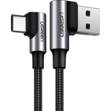 Ugreen Leņķveida pīts kabelis USB — USB-C ātrā uzlāde 3.0 0,5 m pelēks