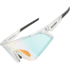 Rockbros Fotohromas riteņbraukšanas brilles ar UV 400 UVA un UVB filtriem baltas