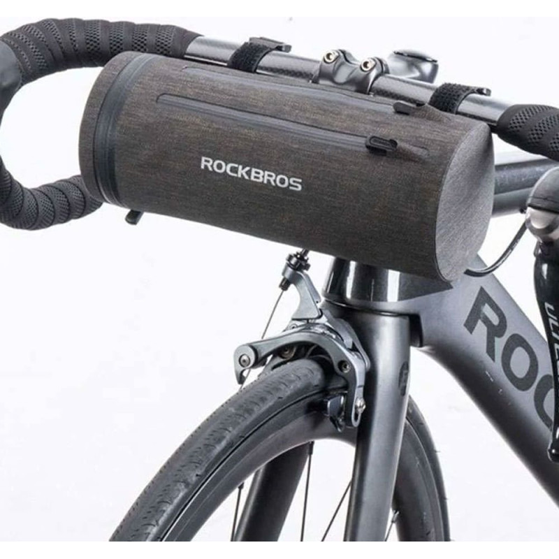 Rockbros Praktiska ūdensizturīga velo soma, kas piestiprināta pie stūres, melna