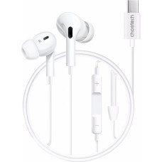 Choetech USB-C ausīs ievietojamas austiņas ar 1,2 m kabeli — baltas