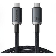 Baseus Cable Crystal Shine USB-C - USB-C USB3.2 100W 20Gbps 1,5m - melns