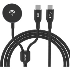 Dudao 2in1 Apple Watch lādētāja kabelis + USB-C PD 60 W spraudnis - melns