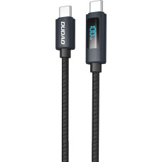 Dudao L7C USB-A - USB-C 100W kabelis ar LED displeju 1m - melns