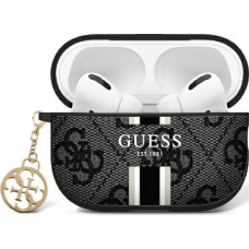 Guess GUAP2P4RPSK AirPods Pro 2           (2022|2023) cover czarny|black 4G Printed Stripes Charm