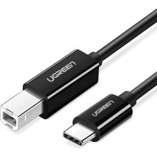 Ugreen Kabelis printera skenerim faksam USB-C - USB-B 1m melns