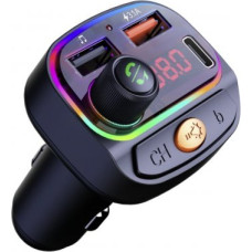 Swissten RGB Bluetooth FM Transmitteris 2x USB | USB-C