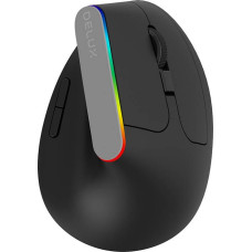 Wireless Vertical Mouse Delux M618C 2.4G 1600DPI RGB (black)