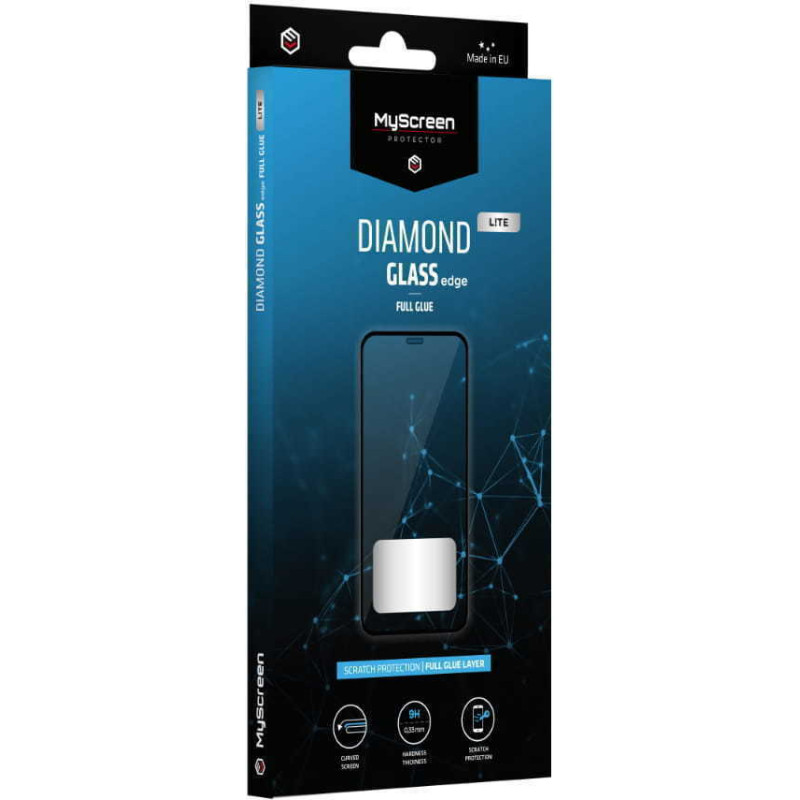 Tempered Glass MyScreen LITE Diamond Glass Edge Full Glue for Samsung Galaxy S25 Ultra black