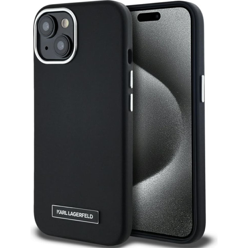Case Karl Lagerfeld  FW Metal Plate      MagSafe for iPhone 15 black