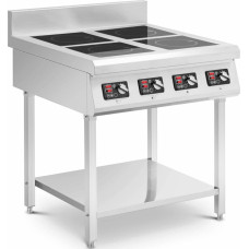 Royal Catering Indukcijas plīts 4 degļi ar atvērtu pamatni 400 V 4 x 3500 W