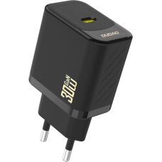 Dudao 30 W PD GaN USB-C ātrais sienas lādētājs - melns