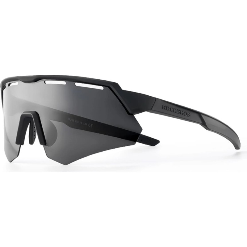 Rockbros Polarized Cycling Glasses with UV Protection and Corrective Insert - Gray