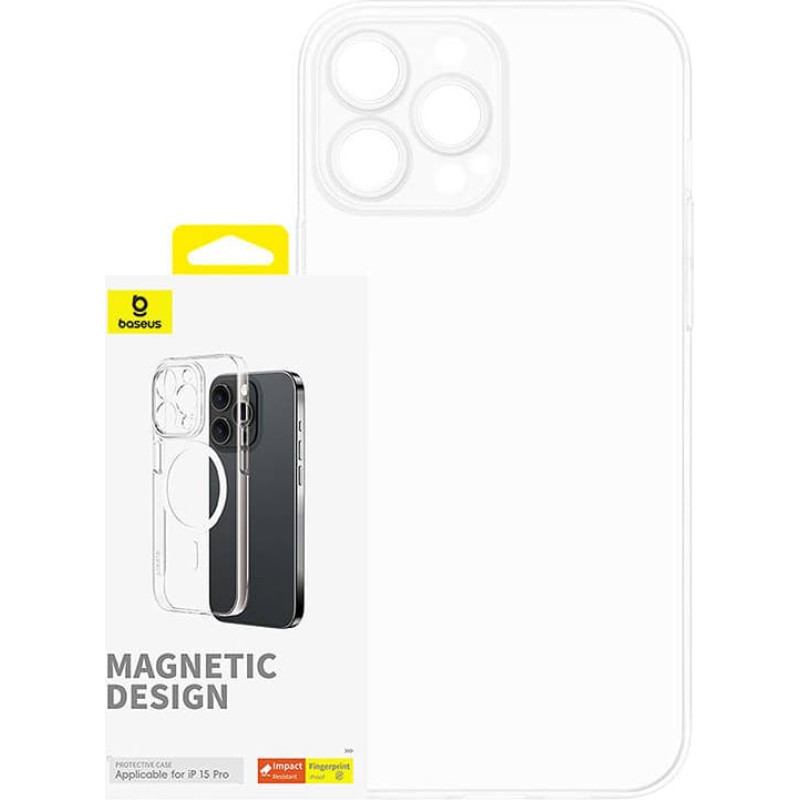 Magnētiskais telefona futrālis iPhone 15 Pro Baseus OS-Lucent Series (caurspīdīgs)