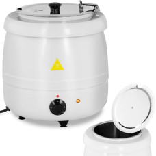 Royal Catering Termosts zupai, nerūsējošā tērauda, vēss pieskāriens, 400 W, 10 l, 35-80C, balts
