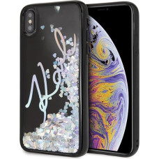 Karl Lagerfeld KLHCI65KSIGMU iPhone Xs Max czarny|black hard case Signature Liquid Glitter Sequins