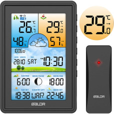 Baldr Meteoroloģiskā stacija ar displeju BD-906 melna